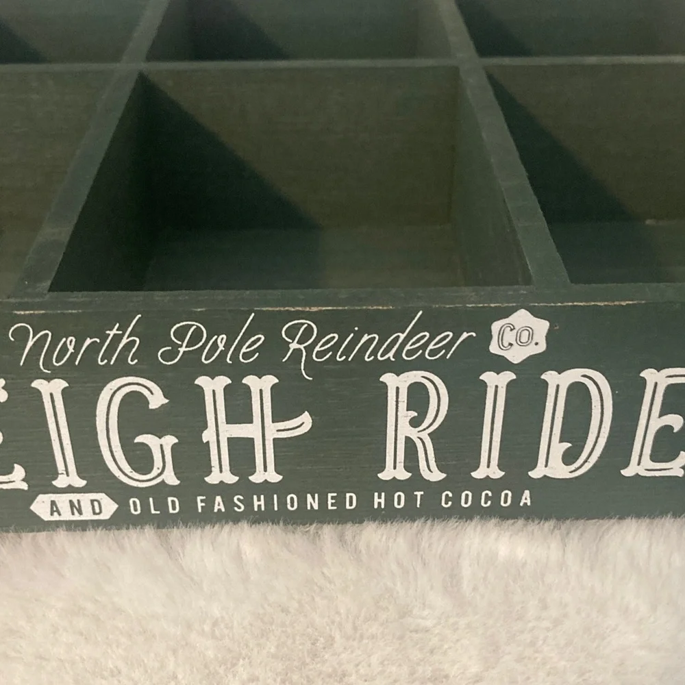 Target BP 2021 Green Sleigh Rides Wooden Organizer